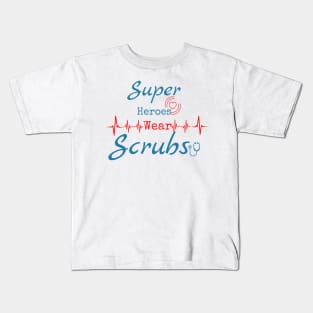Super heroes wear scrubs Kids T-Shirt
